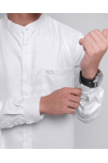 Doha White Long Sleeve Comfort fit Shirt